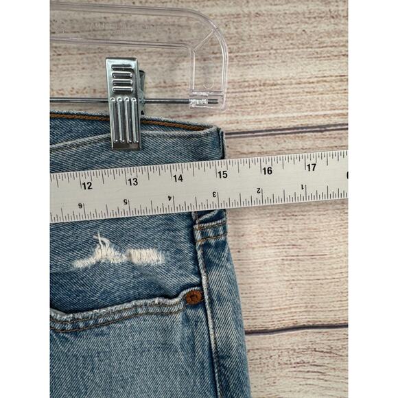 Levi's Premium Wedgie‎ Straight Jeans Women's Size 28 Blue Light Wash Denim - Picture 11 of 15